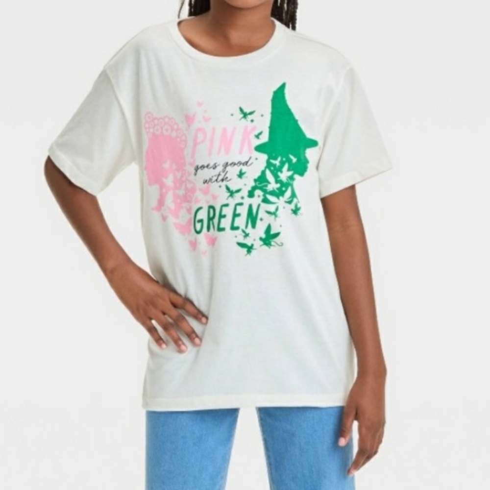 Wicked "Pink Goes Good with Green" Girl's T-Shirt Size S 6/7 - New
